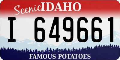 ID license plate I649661