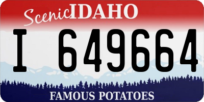 ID license plate I649664