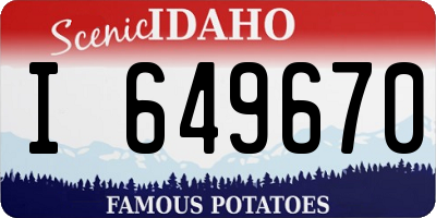 ID license plate I649670