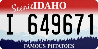 ID license plate I649671