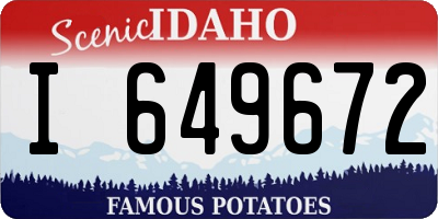 ID license plate I649672
