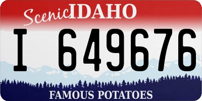 ID license plate I649676