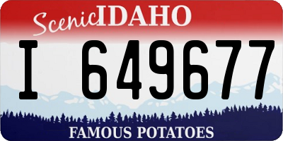 ID license plate I649677