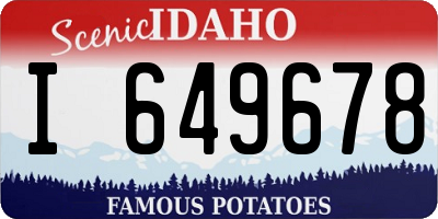ID license plate I649678