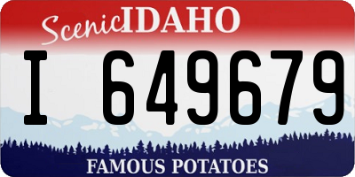 ID license plate I649679