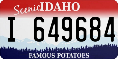 ID license plate I649684