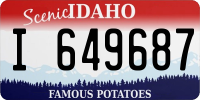 ID license plate I649687