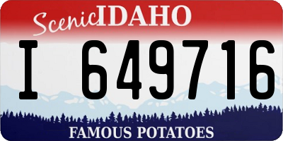 ID license plate I649716