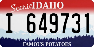 ID license plate I649731