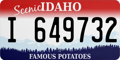 ID license plate I649732