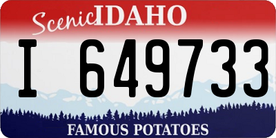 ID license plate I649733