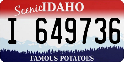 ID license plate I649736