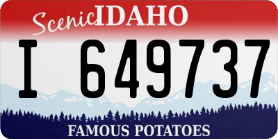 ID license plate I649737
