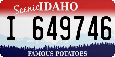 ID license plate I649746