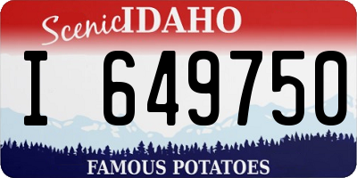 ID license plate I649750