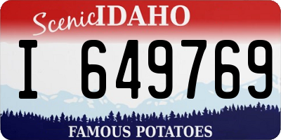ID license plate I649769