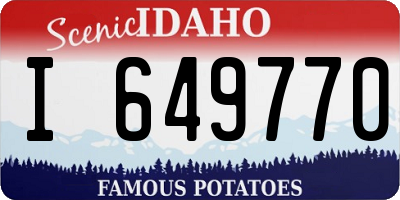 ID license plate I649770