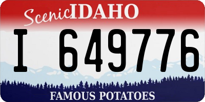 ID license plate I649776