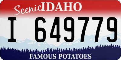 ID license plate I649779