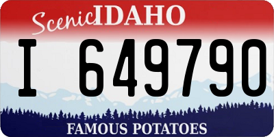 ID license plate I649790
