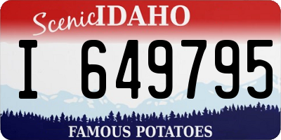 ID license plate I649795