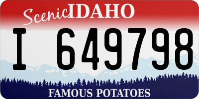 ID license plate I649798