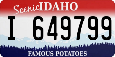 ID license plate I649799