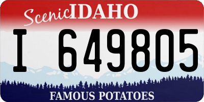 ID license plate I649805
