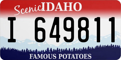 ID license plate I649811
