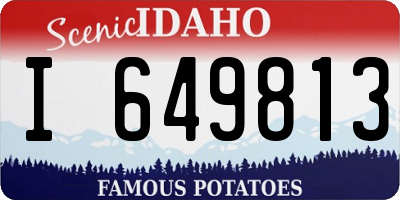 ID license plate I649813