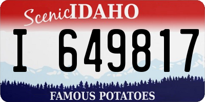 ID license plate I649817