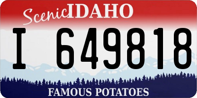 ID license plate I649818
