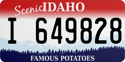 ID license plate I649828