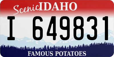 ID license plate I649831