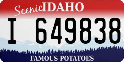 ID license plate I649838