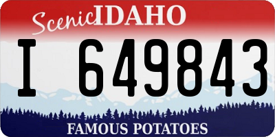 ID license plate I649843