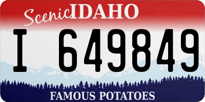ID license plate I649849