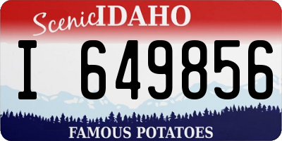 ID license plate I649856