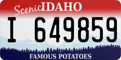 ID license plate I649859