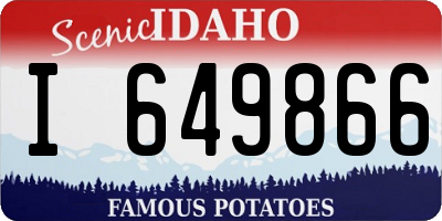 ID license plate I649866