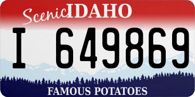 ID license plate I649869