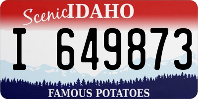 ID license plate I649873