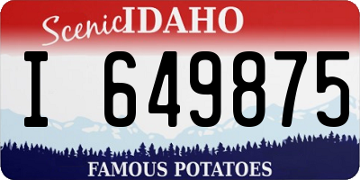 ID license plate I649875