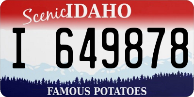 ID license plate I649878