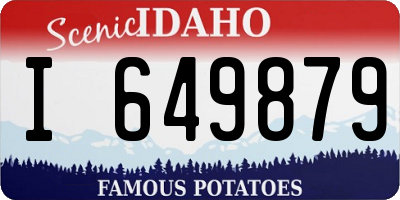ID license plate I649879