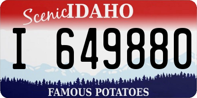 ID license plate I649880
