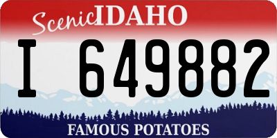 ID license plate I649882