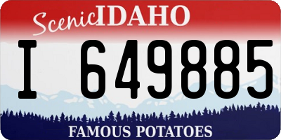 ID license plate I649885