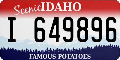 ID license plate I649896
