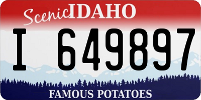 ID license plate I649897